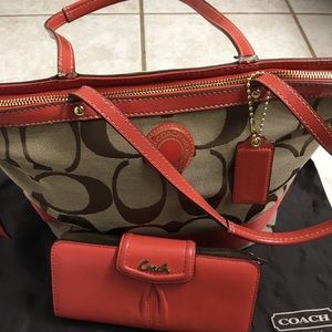 Coach purse with matching wallet